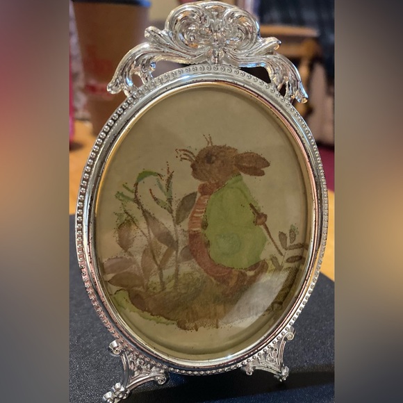 Vintage Grenadier Silver Baby’s First Tooth & Oval Picture Frame - Picture 3 of 13